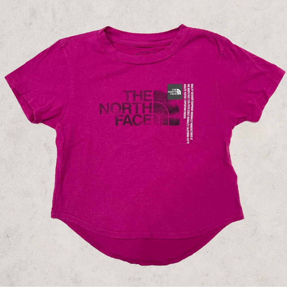 The North Face Girls Fuchsia Pink Short Sleeve Shirt- Size Small